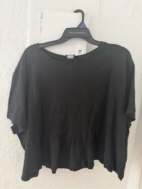 Scoop Black Boxy Short-Sleeve Tee